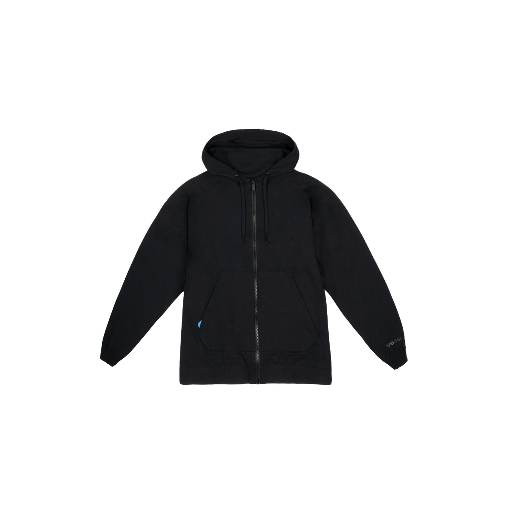 Men's Coastal Hoodie Full Zip - Black