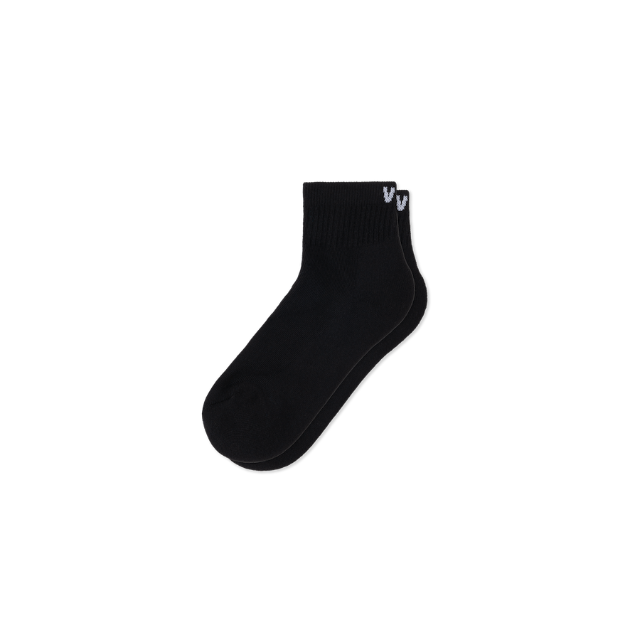 Kids Mid Crew Socks - Black