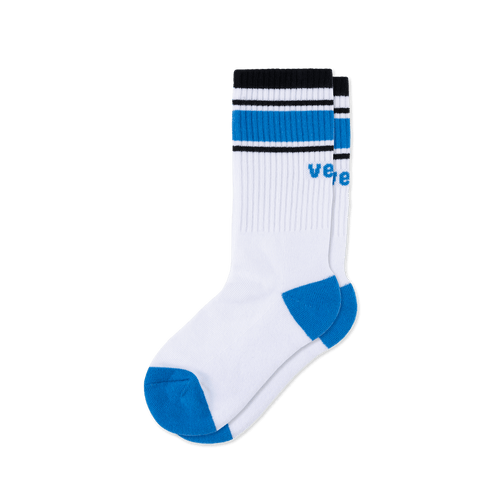 Crew Socks - White/Vessi Blue/Black