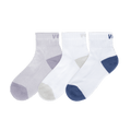 3-Pack Mid Crew Socks - Cosmic Dust/Grey/Sailfish