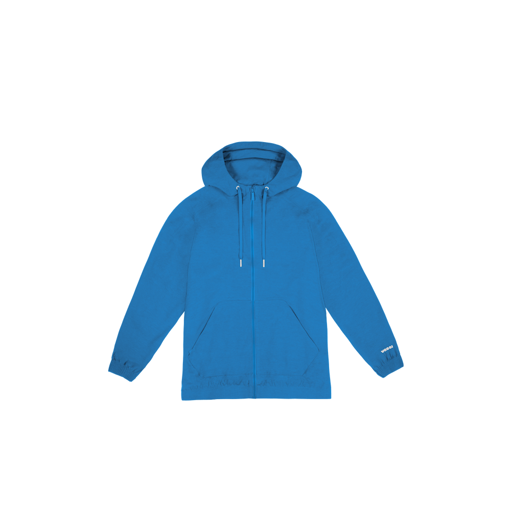 Women's Coastal Hoodie Full Zip - Vessi Blue