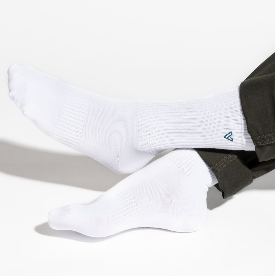 Lifestyle Crew Socks - White